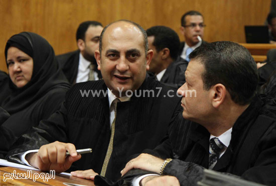  المحامى خالد على داخل قاعة المحكمة  -اليوم السابع -5 -2015